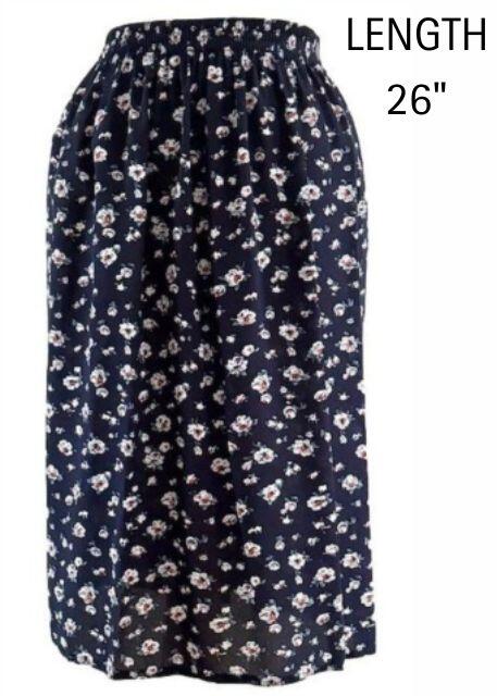 Emma Navy Floral Skirt